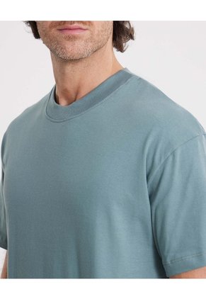 Camiseta Básica Manca Corta Oversize  Para Hombre Verde Atmos