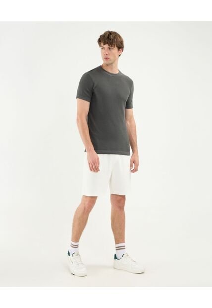 Bermuda Para Hombre Regular Corto Color Marfil Marca Atmos #32100065