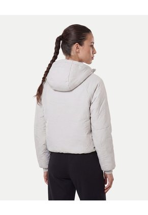 Chaqueta Acolchada Con Cortes Laterales Para Mujer Gris Atmos