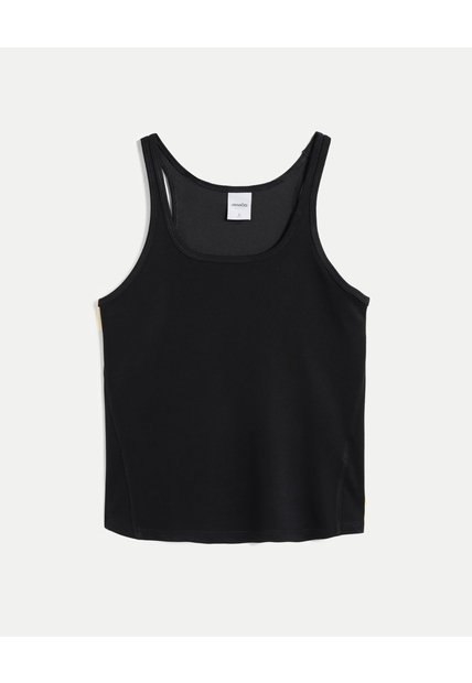 Camiseta Tank En Tela Plush  Para Mujer Negro Atmos