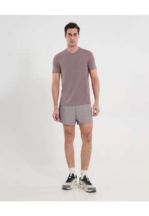 Camiseta Deportiva Manga Corta Regular Fit Para Hombre Rosa Atmos