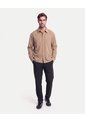 Camisa Técnica Con Bolsillo Práctica  Para Hombre Café Atmos de Atmos