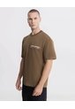 Camiseta Manga Corta Con Screen  Para Hombre Café Atmos de Atmos