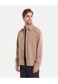Camisa Técnica Con Bolsillo Práctica  Para Hombre Café Atmos de Atmos