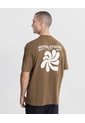 Camiseta Manga Corta Con Screen  Para Hombre Café Atmos de Atmos