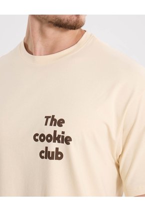 Camiseta Oversize Con Estampado Para Hombre Crema Atmos