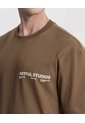 Camiseta Manga Corta Con Screen  Para Hombre Café Atmos de Atmos