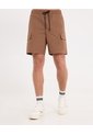 Short Cargo Con Cordón Ajustable  Para Hombre Café Atmos de Atmos