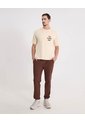 Camiseta Oversize Con Estampado  Para Hombre Crema Atmos de Atmos