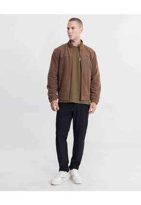 Camiseta Manga Corta Con Screen  Para Hombre Café Atmos