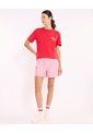Camiseta Amplia Con Estampado  Para Mujer Rojo Atmos de Atmos