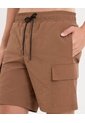 Short Cargo Con Cordón Ajustable  Para Hombre Café Atmos de Atmos