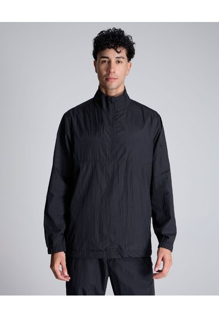 Chaqueta Deportiva Rompevientos  Para Hombre Negro Atmos