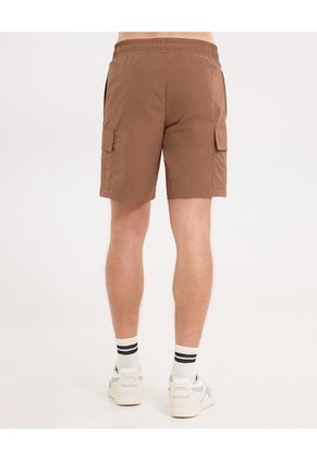 Short Cargo Con Cordón Ajustable Para Hombre Café Atmos
