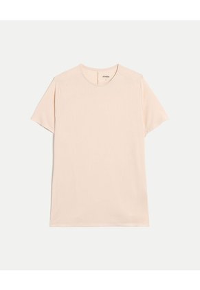 Camiseta Manga Corta Básica Training Ashton Para Hombre Crema Atmos