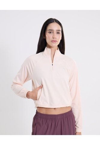 Buzo Cuello Alto Con Bolsillos  Para Mujer Rosado Atmos Atmos