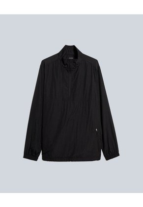 Chaqueta Deportiva Rompevientos  Para Hombre Negro Atmos