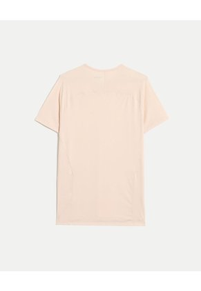 Camiseta Manga Corta Básica Training Ashton Para Hombre Crema Atmos