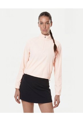 Buzo Cuello Alto Con Bolsillos  Para Mujer Rosado Atmos