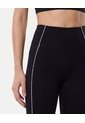 Leggins Regular Piping Contraste  Para Mujer Negro Atmos de Atmos