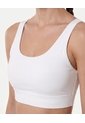 Top Soporte Medio Escote U Copas  Para Mujer Blanco Atmos de Atmos
