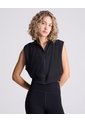 Chaleco Deportivo Cuello Alto  Para Mujer Negro Atmos de Atmos