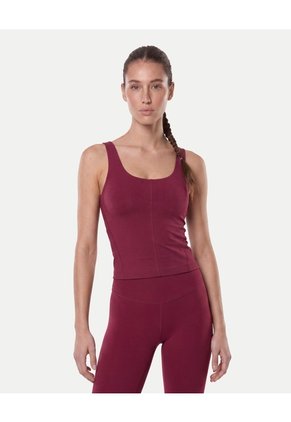 Camiseta Tank Top Aerius Skin Para Mujer Vino Atmos