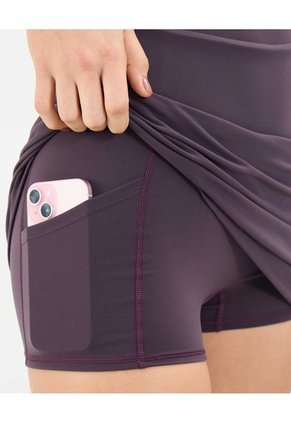 Vestido Con Top Y Biker Interno Aerius Soft Para Mujer Morado Atmos