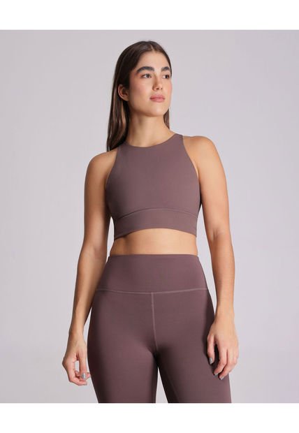 Top Para Mujer Top Color Café Oscuro Marca Atmos #31220063