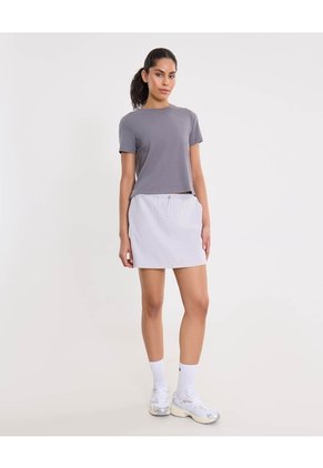 Falda Corta Outdoor Para Mujer Gris Atmos