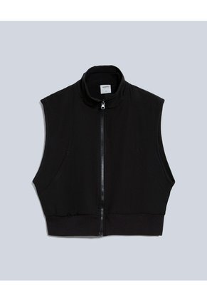 Chaleco Deportivo Cuello Alto  Para Mujer Negro Atmos