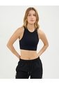 Top Seamless Cuello Halter  Para Mujer Negro Atmos de Atmos