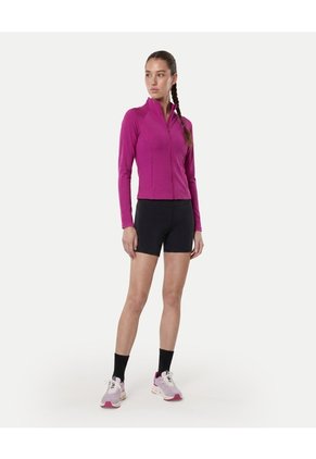 Buzo Ajustado Cuello Alto Training Aerius Skin  Para Mujer Fucsia Atmos