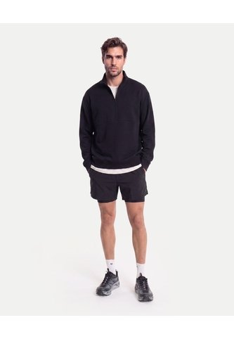 Buzo Half Zipper Corte Alto  Para Hombre Negro Atmos Atmos