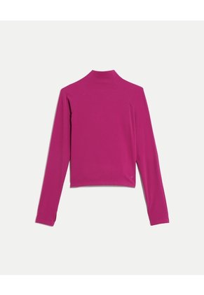Buzo Ajustado Cuello Alto Training Aerius Skin  Para Mujer Fucsia Atmos
