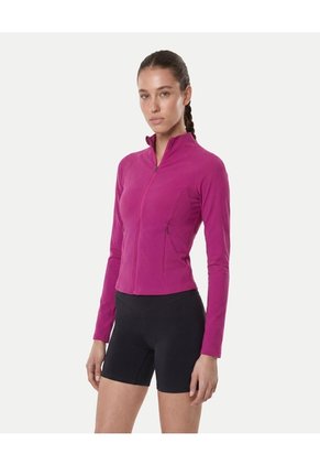 Buzo Ajustado Cuello Alto Training Aerius Skin  Para Mujer Fucsia Atmos