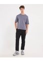 Camiseta Relaxed Fit Manga Corta Con Bolsillo  Para Hombre Gris Atmos de Atmos
