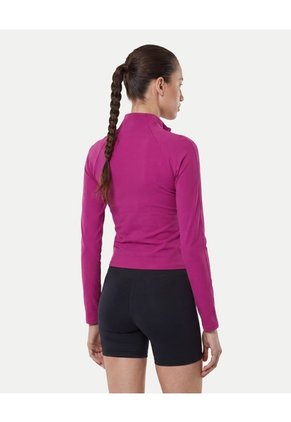 Buzo Ajustado Cuello Alto Training Aerius Skin  Para Mujer Fucsia Atmos