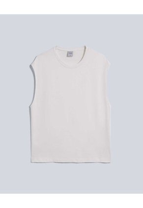 Camiseta Para Hombre Manga Sisa Cuello Redondo Color Marfil Marca Atmos #32090181