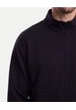 Buzo Half Zipper Corte Alto  Para Hombre Negro Atmos de Atmos