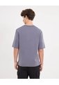 Camiseta Relaxed Fit Manga Corta Con Bolsillo  Para Hombre Gris Atmos de Atmos