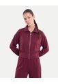Buzo Full Zipper Piping Plush  Para Mujer Vino Atmos de Atmos