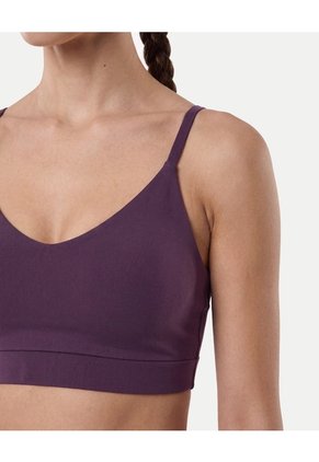 Top Soporte Bajo Copas Removibles Para Mujer Morado Atmos
