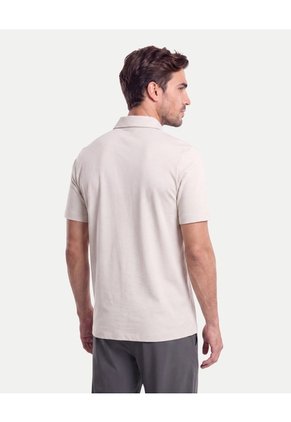 Polo Amplio En Algodón Para Hombre Beige Atmos