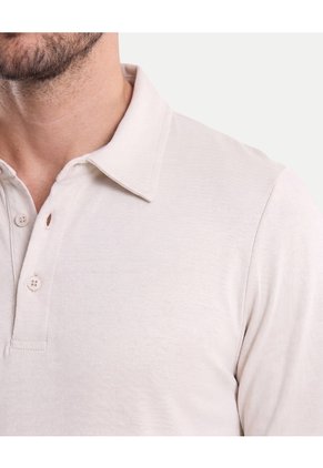 Polo Amplio En Algodón Para Hombre Beige Atmos
