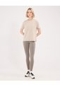 Camiseta Deportiva Manga Corta Amplia  Para Mujer Beige Atmos de Atmos