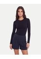 Camiseta Manga Larga Skimfit  Para Mujer Negro Atmos de Atmos