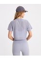 Camiseta Manga Corta En Mesh  Para Mujer Gris Atmos de Atmos