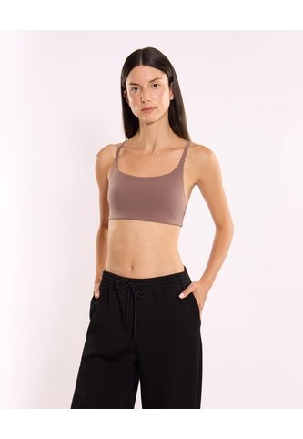 Top Deportivo Soporte Bajo Aerius  Para Mujer Café Atmos Atmos