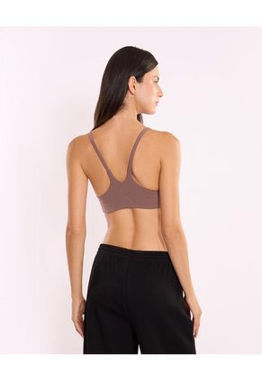 Top Deportivo Soporte Bajo Aerius  Para Mujer Café Atmos